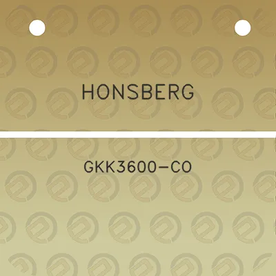 honsberg-gkk3600-co