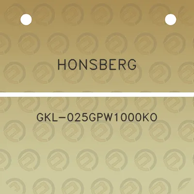 honsberg-gkl-025gpw1000ko