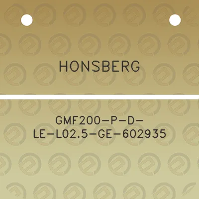 honsberg-gmf200-p-d-le-l025-ge-602935