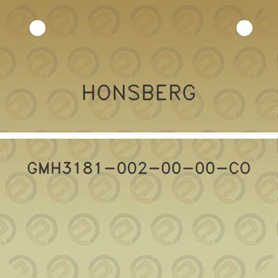 honsberg-gmh3181-002-00-00-co