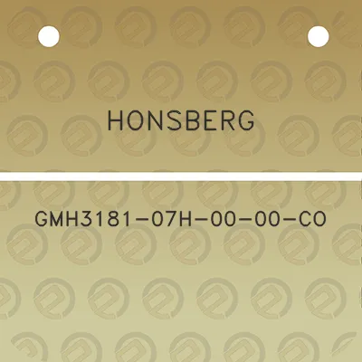 honsberg-gmh3181-07h-00-00-co