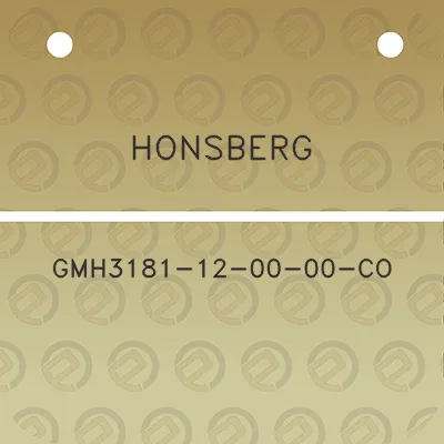 honsberg-gmh3181-12-00-00-co