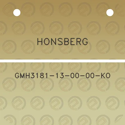 honsberg-gmh3181-13-00-00-ko