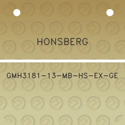 honsberg-gmh3181-13-mb-hs-ex-ge