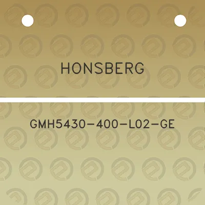 honsberg-gmh5430-400-l02-ge