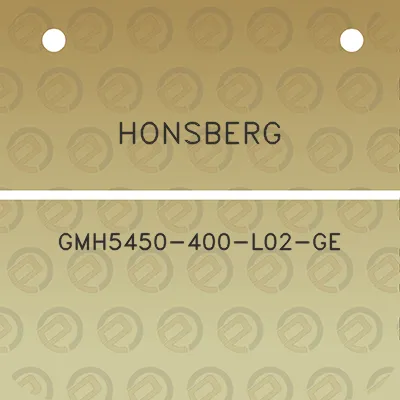 honsberg-gmh5450-400-l02-ge