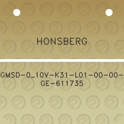 honsberg-gmsd-0_10v-k31-l01-00-00-ge-611735