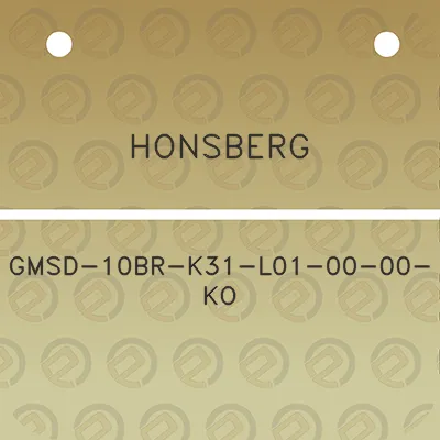 honsberg-gmsd-10br-k31-l01-00-00-ko