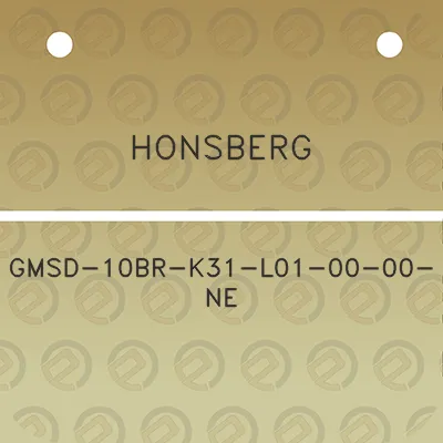 honsberg-gmsd-10br-k31-l01-00-00-ne