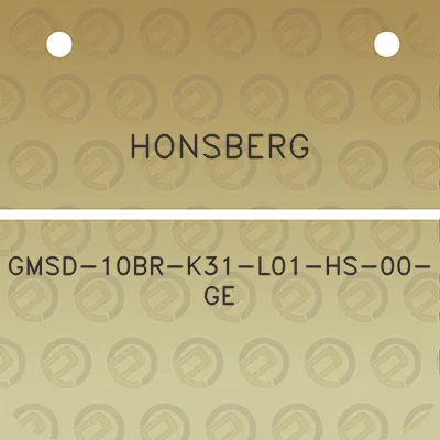 honsberg-gmsd-10br-k31-l01-hs-00-ge