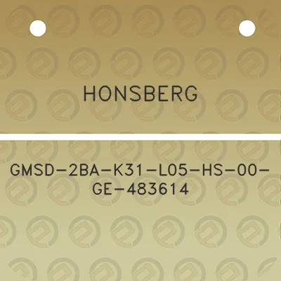 honsberg-gmsd-2ba-k31-l05-hs-00-ge-483614