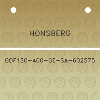 honsberg-gof130-400-ge-sa-602575