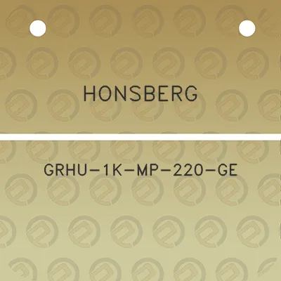 honsberg-grhu-1k-mp-220-ge