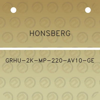 honsberg-grhu-2k-mp-220-av10-ge