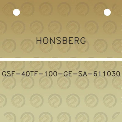 honsberg-gsf-40tf-100-ge-sa-611030