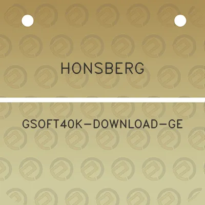 honsberg-gsoft40k-download-ge