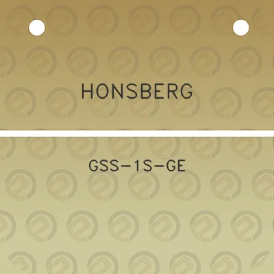 honsberg-gss-1s-ge