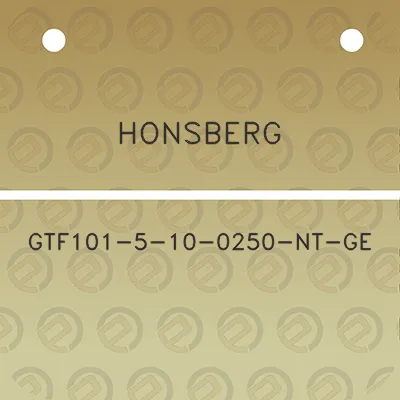 honsberg-gtf101-5-10-0250-nt-ge