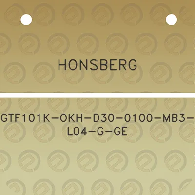 honsberg-gtf101k-okh-d30-0100-mb3-l04-g-ge