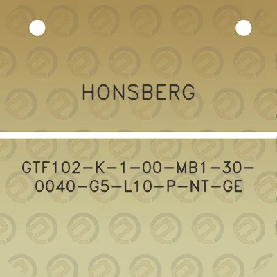 honsberg-gtf102-k-1-00-mb1-30-0040-g5-l10-p-nt-ge