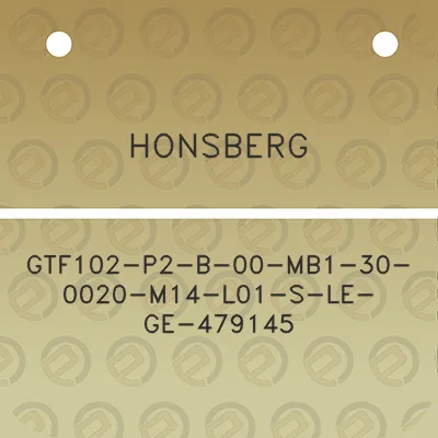 honsberg-gtf102-p2-b-00-mb1-30-0020-m14-l01-s-le-ge-479145