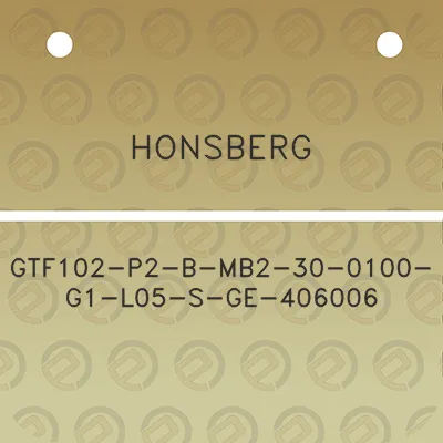 honsberg-gtf102-p2-b-mb2-30-0100-g1-l05-s-ge-406006