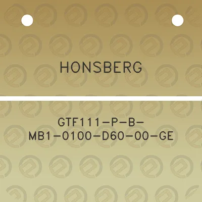 honsberg-gtf111-p-b-mb1-0100-d60-00-ge