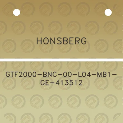 honsberg-gtf2000-bnc-00-l04-mb1-ge-413512