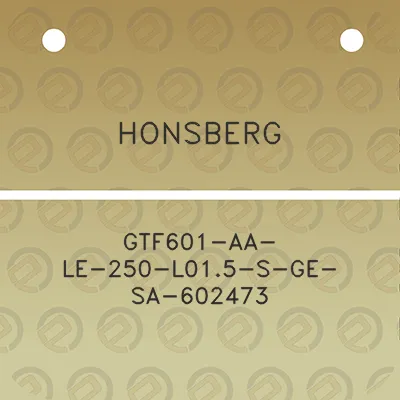 honsberg-gtf601-aa-le-250-l015-s-ge-sa-602473