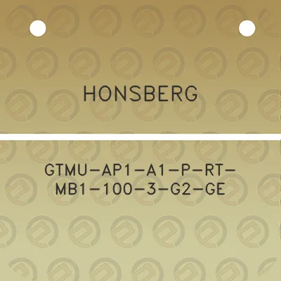 honsberg-gtmu-ap1-a1-p-rt-mb1-100-3-g2-ge