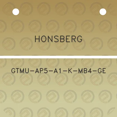 honsberg-gtmu-ap5-a1-k-mb4-ge