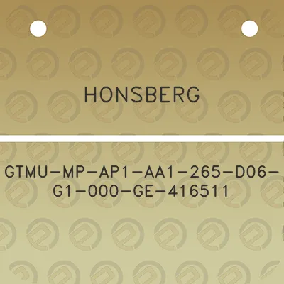 honsberg-gtmu-mp-ap1-aa1-265-d06-g1-000-ge-416511