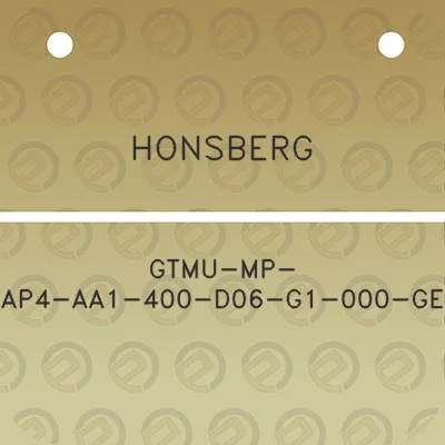 honsberg-gtmu-mp-ap4-aa1-400-d06-g1-000-ge