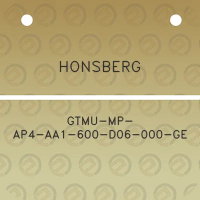 honsberg-gtmu-mp-ap4-aa1-600-d06-000-ge