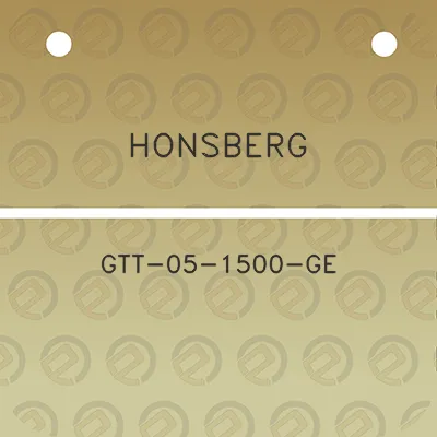 honsberg-gtt-05-1500-ge