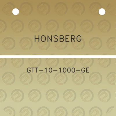 honsberg-gtt-10-1000-ge