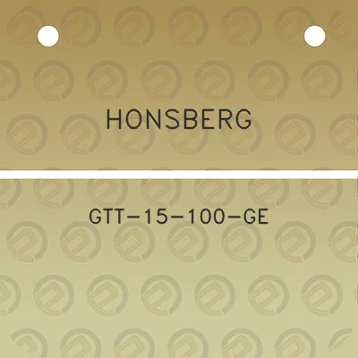 honsberg-gtt-15-100-ge