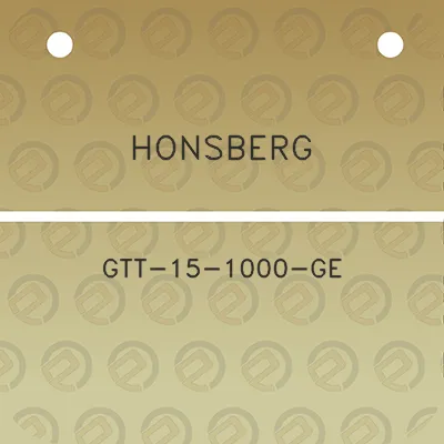 honsberg-gtt-15-1000-ge