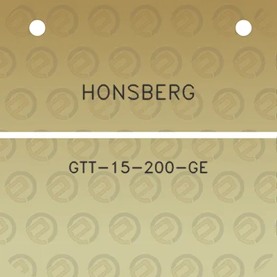 honsberg-gtt-15-200-ge