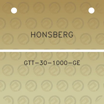 honsberg-gtt-30-1000-ge