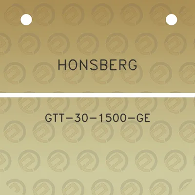 honsberg-gtt-30-1500-ge