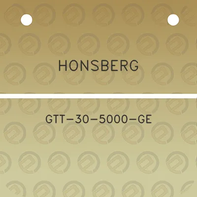 honsberg-gtt-30-5000-ge