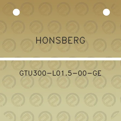 honsberg-gtu300-l015-00-ge