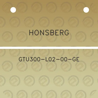 honsberg-gtu300-l02-00-ge