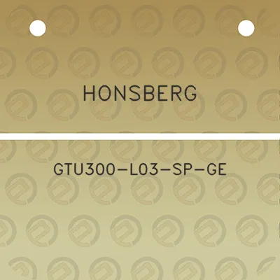 honsberg-gtu300-l03-sp-ge