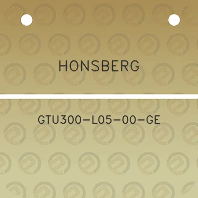 honsberg-gtu300-l05-00-ge