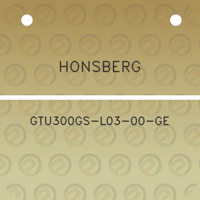 honsberg-gtu300gs-l03-00-ge