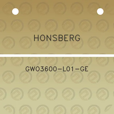 honsberg-gwo3600-l01-ge