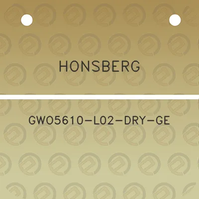 honsberg-gwo5610-l02-dry-ge