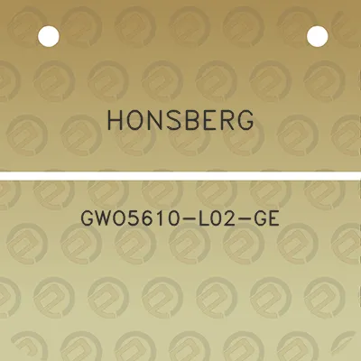 honsberg-gwo5610-l02-ge